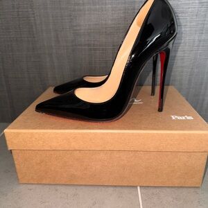 Christian Louboutin Black Patent Leather Stilettos